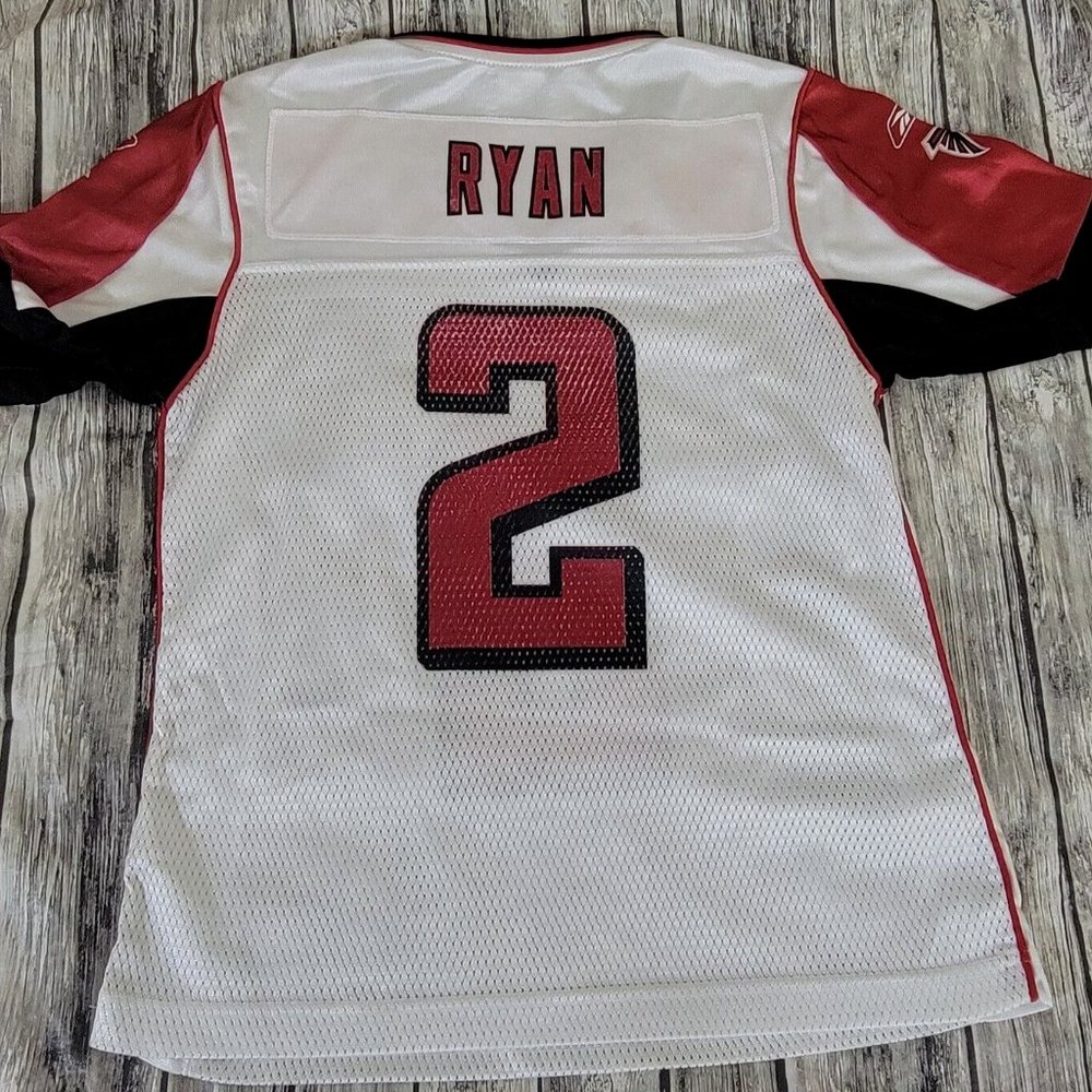 Matt Ryan Atlanta Falcons Football Jersey Reebok White NFL #2 Womens Size S